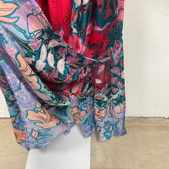 NWT $228 Anthropologie x Bhanuni by Jyoti BohoPatterned Maxi Dress Slits Size 14 - Picture 11 of 15